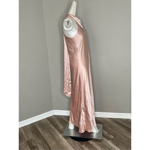 Galvan Pandora Satin Halterneck Midi-Dress - Picture 10 of 13